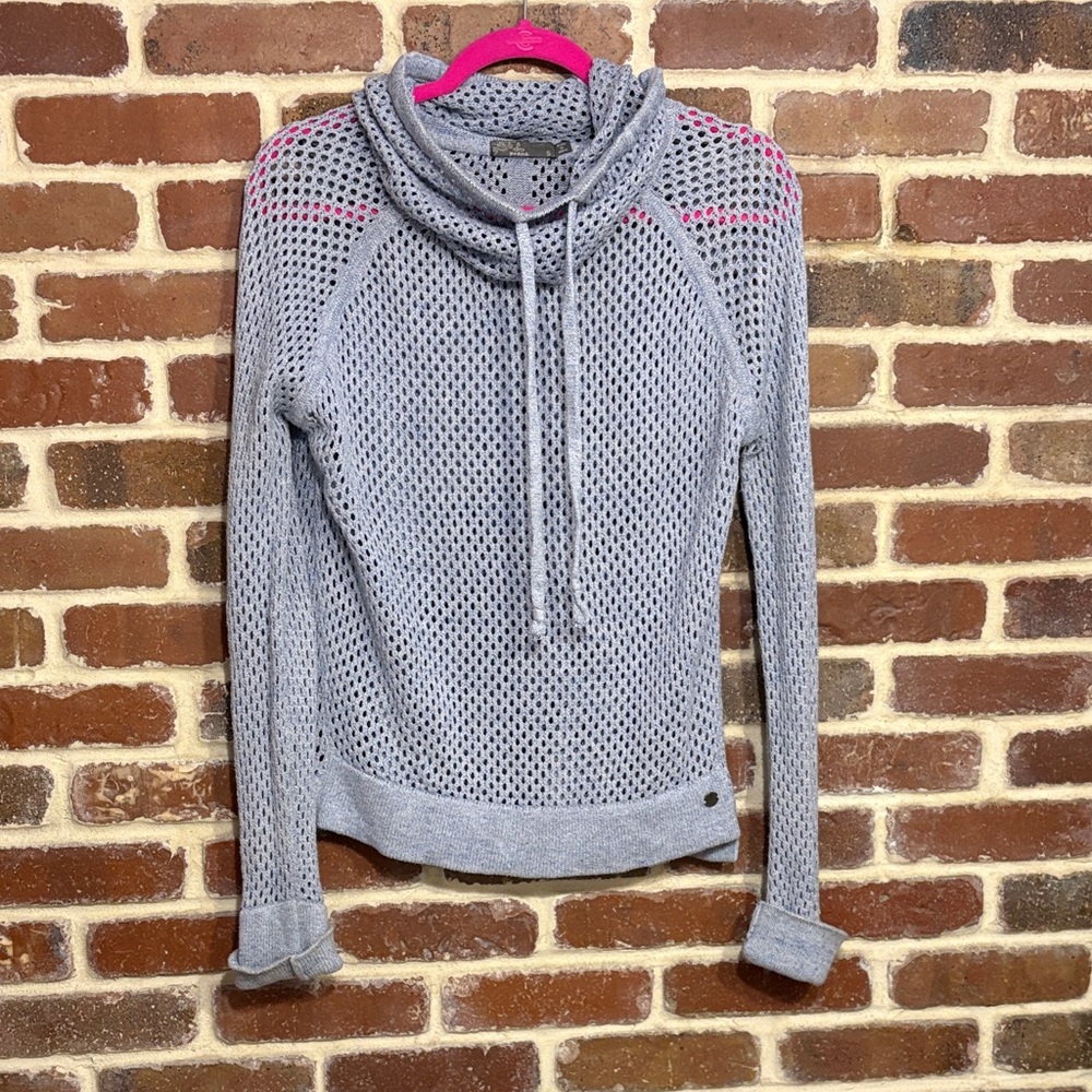Prana Light Blue Women's Cowl Neck Sweater size small